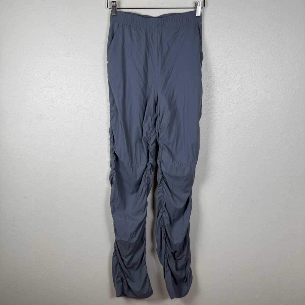 Lululemon Beyond the‎ Studio Jogger Grey Blue Ruched Stacked Pants Size S